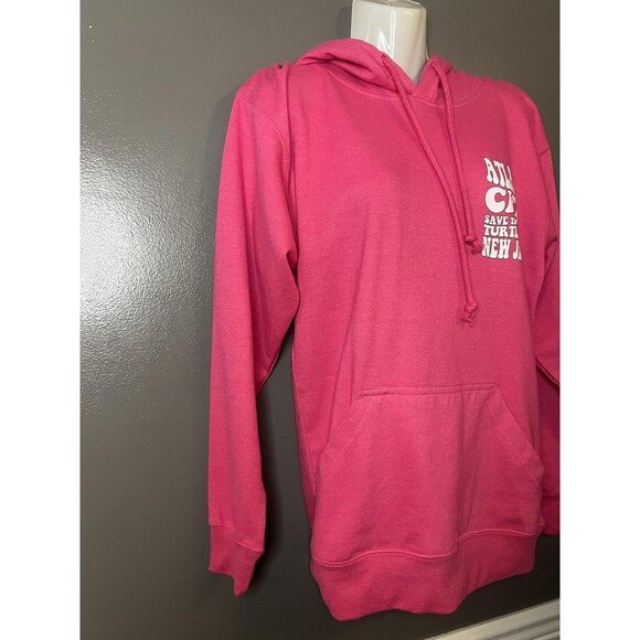 Atlantic City Hoodie Mens Small Pink Save The Turtles New Jersey Pullover - Picture 3 of 8